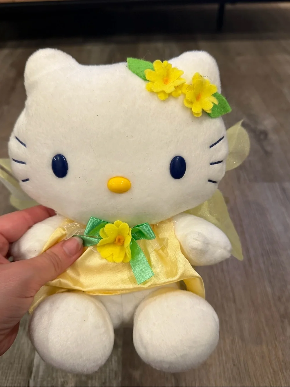 Hello Kitty Yellow & White Flower Costume Plush